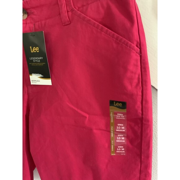 NWT Lee HOT  PINK Chino Bermuda  Shorts 9" Inseam Women's Size 10M - Picture 8 of 8
